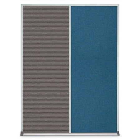 United Visual Products Single Door Radius Corkboard, 36"X36", W UV8002-WHITE-RUBBER